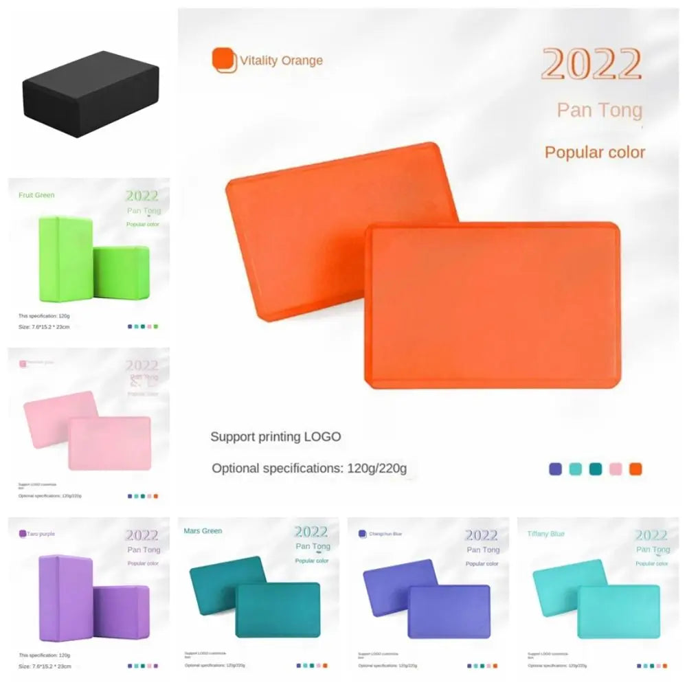 High Density Yoga Foam Blocks Gym EVA Non-slip Props Brick Solid Color Lightweight Yoga Block Meditation