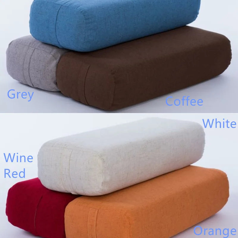 JayCreer Yoga Bolster Rectangular - Washable Cover Organic Cotton - Yoga Bolster Cushion -Yoga Pillow 67X27X17CM