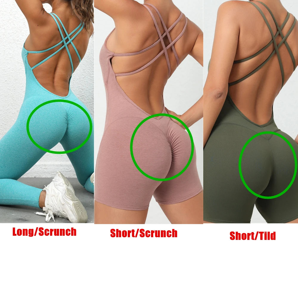 2024 Pad Lycra Active Wear Gym Yoga Set Women Fitness Scrunch Legging Women Workout Female Sports Outfit Suits Exercise Jumpsuit